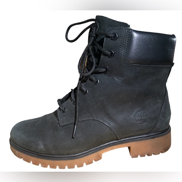 🔥LIKE NEW🔥 Timberland Women’s Jayne 6" Waterproof Black Suede Nubuck Sz 8 - Picture 7 of 14